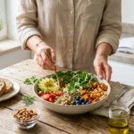 consuming healthy food