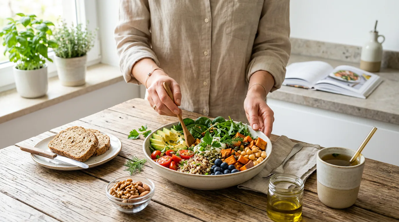 consuming healthy food