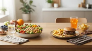 eating healthy vs unhealthy