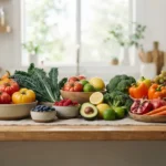 fresh fruits and veggies