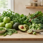 green fruits and vegetables