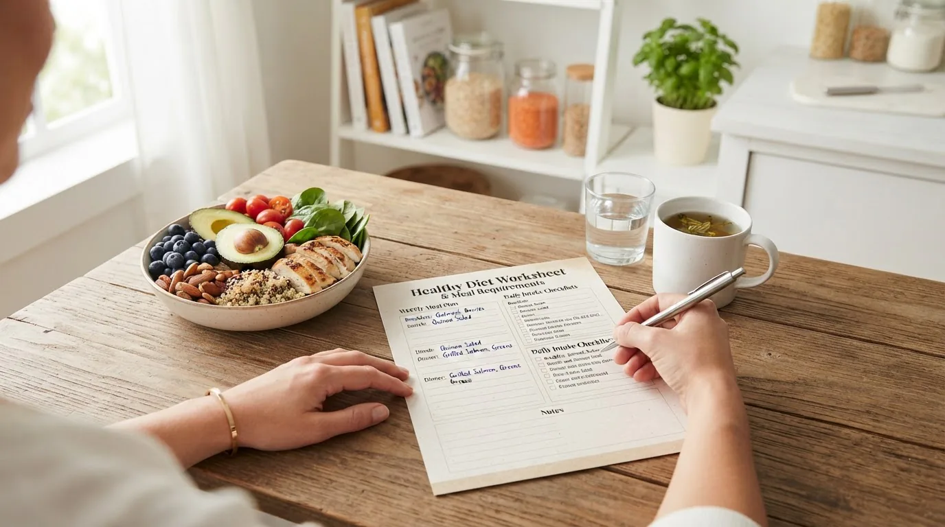 Read more about the article Healthy Diet Worksheet Guide and Printable Meal Requirements
